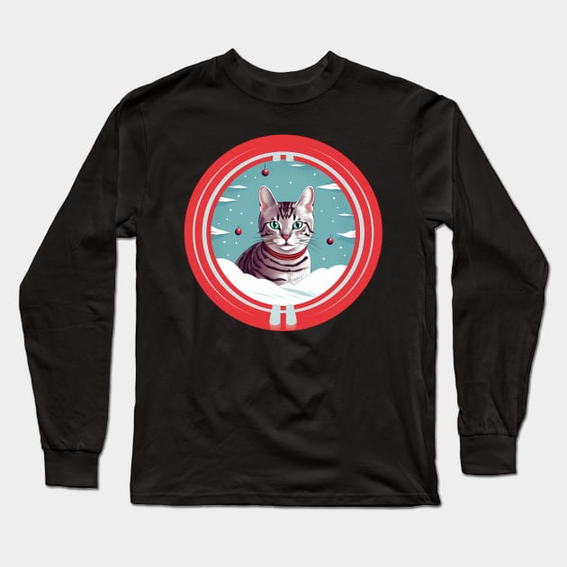 Egyptian Mau Cat Xmas, Love Cats Long Sleeve T-Shirt by dukito